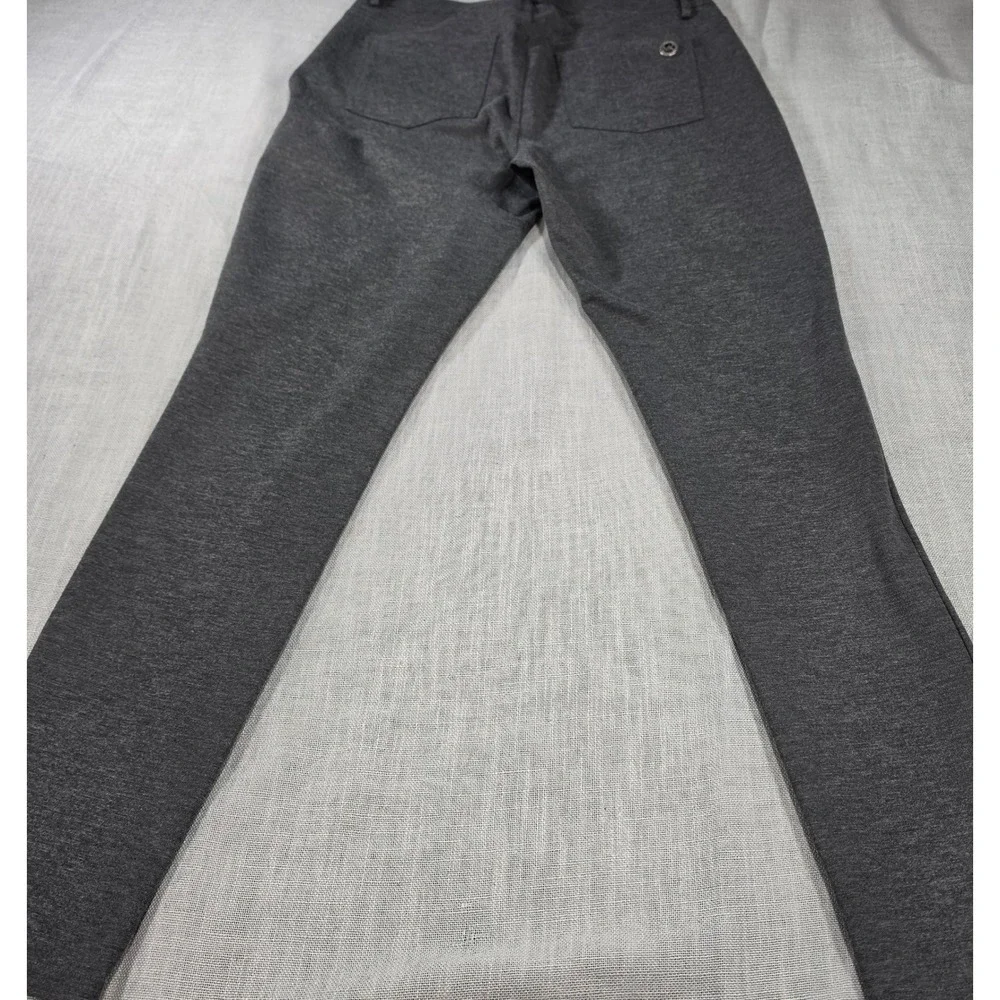 Michael Kors Ponte Knit Pants Womens 8 Charcoal Gray Excellent Slim Leg Logo